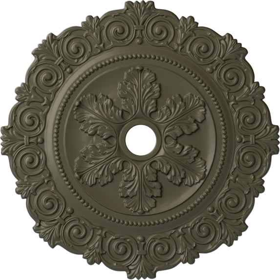 33 1/4"OD x 3 5/8"ID x 1"P Scroll Medallion Witch Hazel Finished