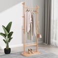 thumbnail image 1 of 33.1" Wide Hall Tree with 2 Movable Drawers, Shoe Storage, Shelves and Garment Racks, 5-in-1 Entryway Bench with 23 Hooks (Fixed and Movable), 1 of 7