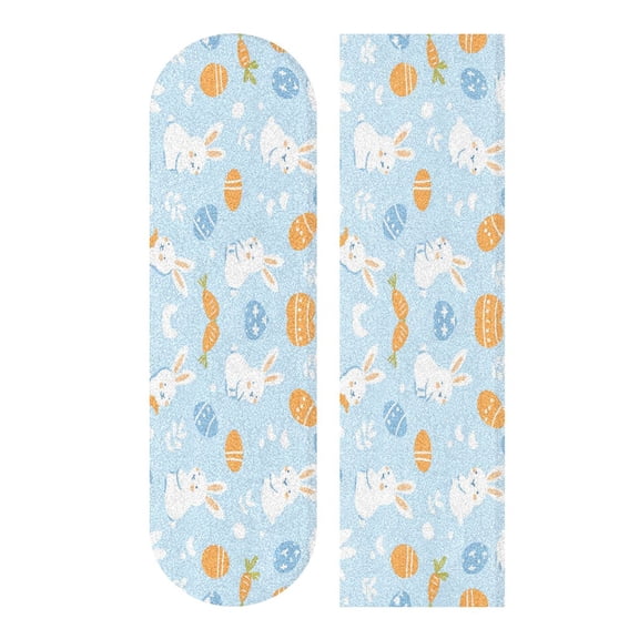 33.1" x 9.1" Skateboard Grip Tape Diamond Grit Surface, Heavy-Duty PVC Backing Non Slip Ease to Apply Easter-themed Pattern