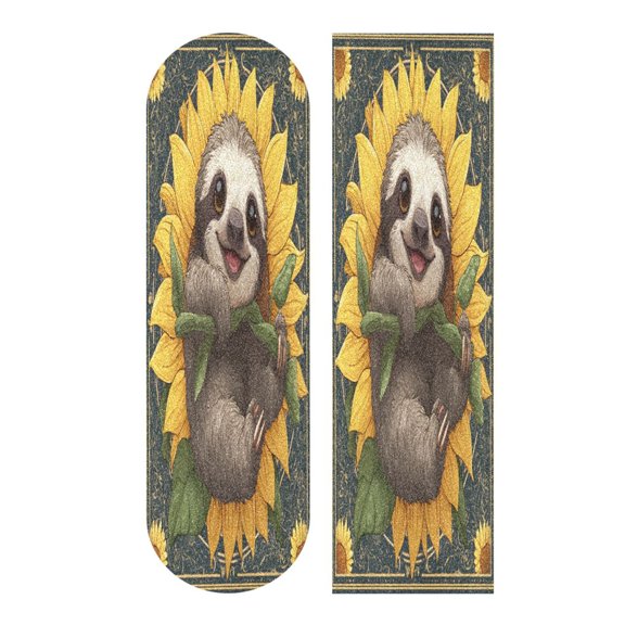 33.1"x9.1" PVC Anti-Slip Pad Skateboard Anti-Slip Pad with High-Density Sand Grain Surface Smiling Happy Baby Sloth