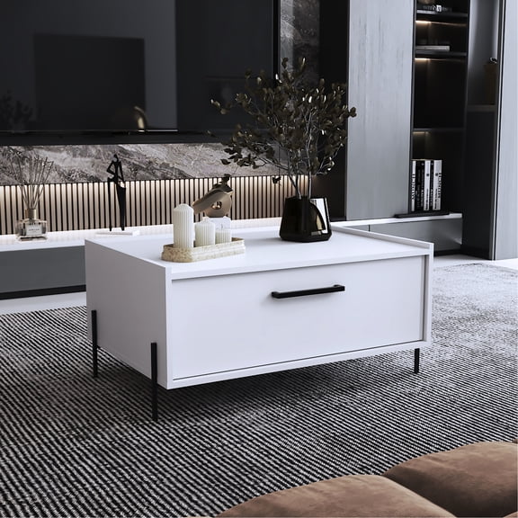 33.10 in Wide, 15.6" High - Convenient Single Shelf - For Small Spaces - Bring Style to Your Room