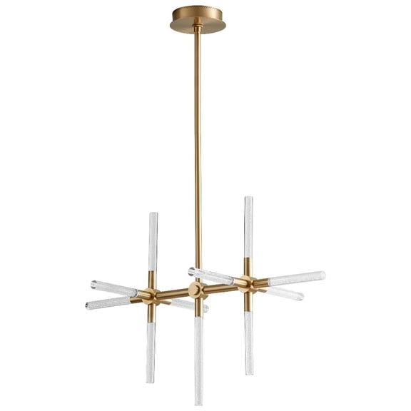 3-603-40 Oxygen Lighting Tali - 33.13 Inch 23.1W 11 LED Chandelier-Aged Brass Finish
