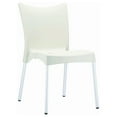 thumbnail image 1 of Luxury Commercial Living 33.25" Beige and White Stackable Outdoor Patio Dining Chair, 1 of 3