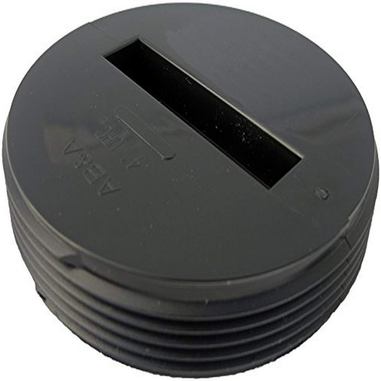 333298 Countersunk Slotted ABS Black Plastic Cleanout Plug, 4Inch