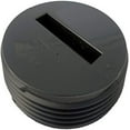 333298 Countersunk Slotted ABS Black Plastic Cleanout Plug, 4Inch