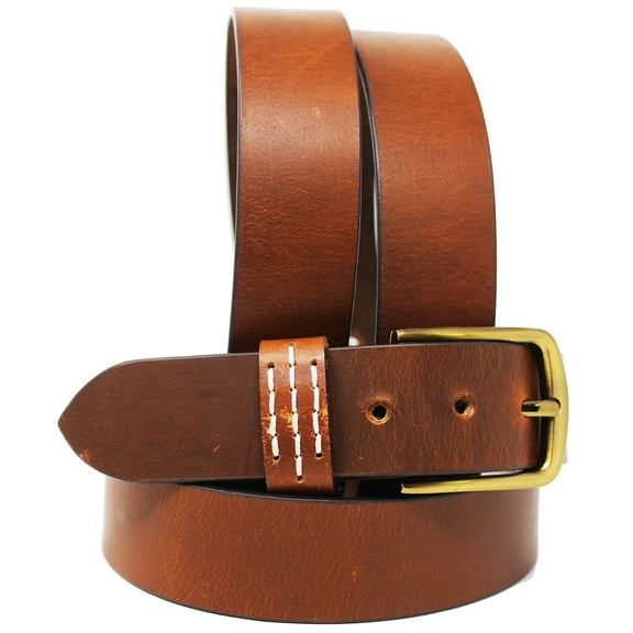 33-34   Men's Casual Jean Full-Grain Tan Leather Belt 26AB15TN