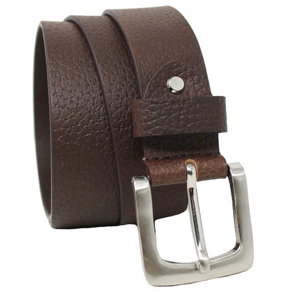 33-34 Men's Pebbled Full-Grain Leather Casual Jean Belt 26AX101BR