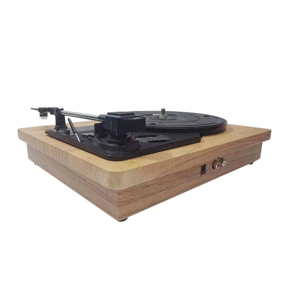 33/45/78 RPM Record Player Antique Gramophone Turntable Disc Vinyl RCA Headphone Jack Wood Color Portable Phonograph Speaker ,Easy to Install