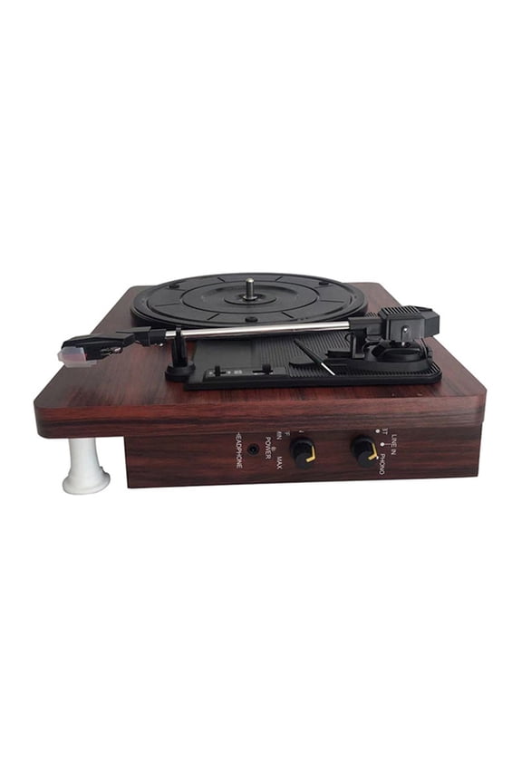 33, 45, 78 RPM Record Player Built-in Speakers Antique bluetooth Gramophone Turntable Disc Vinyl Audio RCA R/L 3.5mm Wood Color ,Media Combo