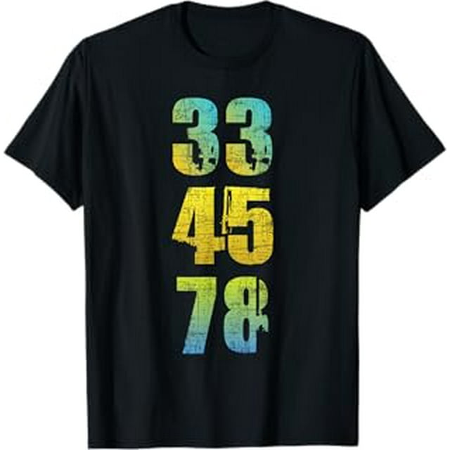 33 45 78 Vinyl Records Music Lover Record Collector TShirt