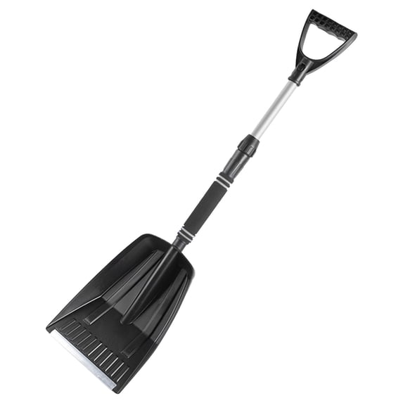 33.46'' Snow Shovel, Multi-Functional Snow Ice Scraper with Retractable Ergonomic Grip for Car Vehicle Window SUV Truck Windshield Patios Driveways Sidewalks Winter Snow Removal(Black)