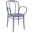 thumbnail image 1 of Luxury Commercial Living 33.5" Gray Stackable Patio XL Dining Armchair, 1 of 8