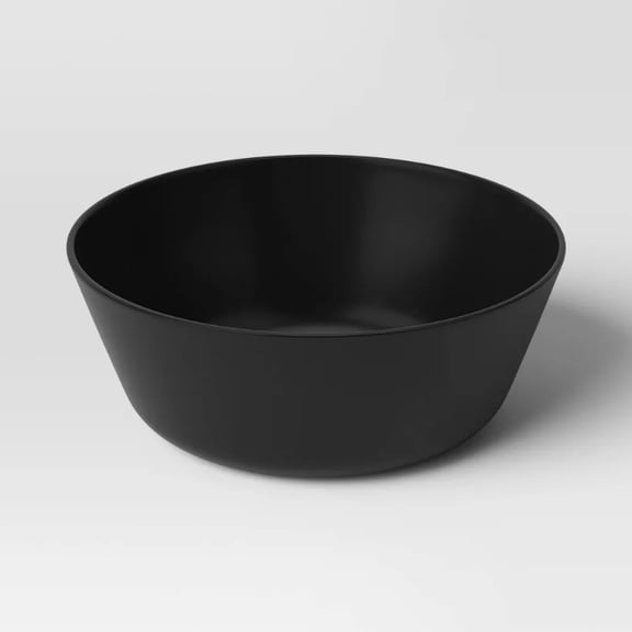 33.5 fl oz Plastic Cereal Bowl Black Microwave & Dishwasher Safe, 20% Recycled Material