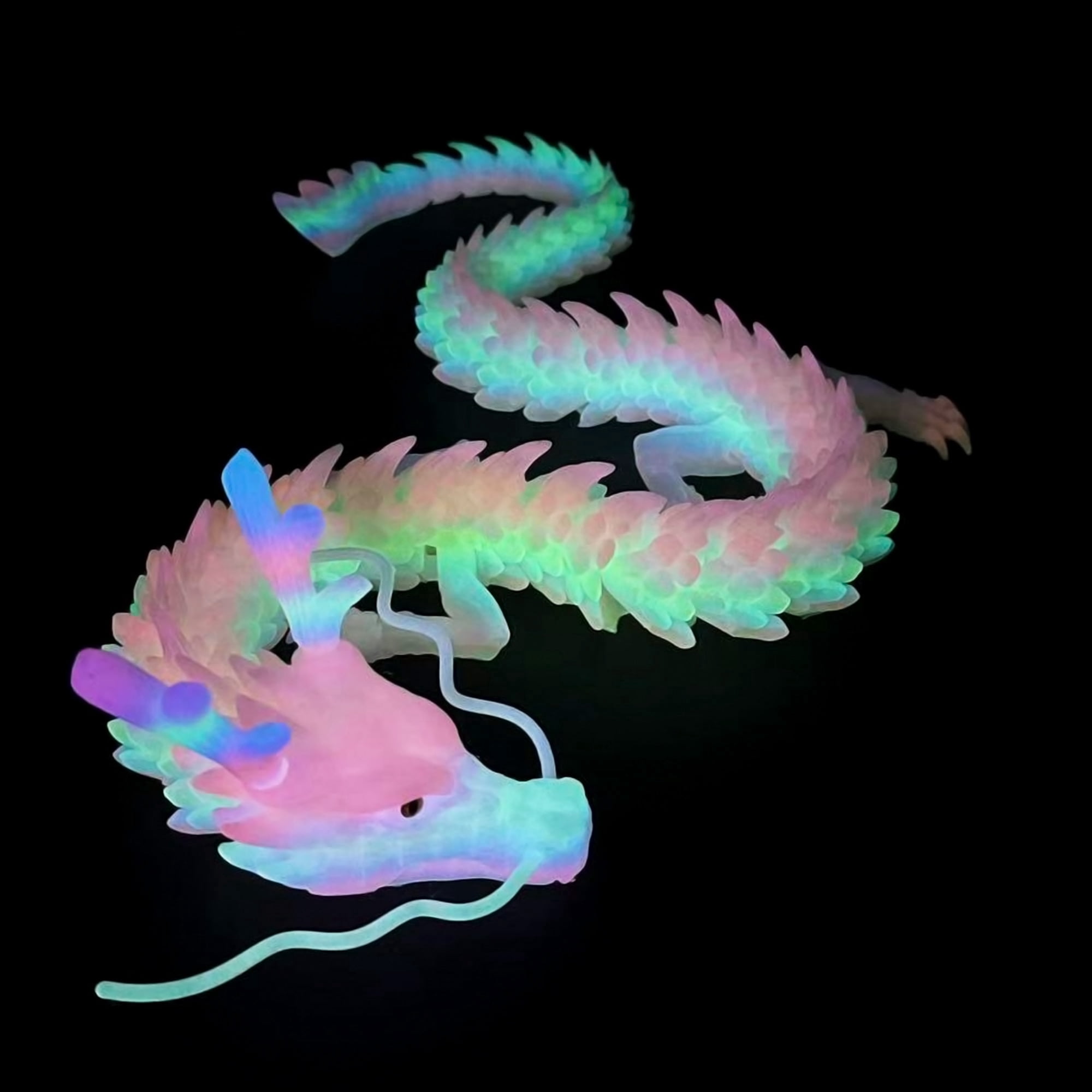 33.5inch 3D Printed dragon,Flexible Joint Animal lacertid Figurines,Realistic Eyes, Home Office Decor,Fidget Toy for Adults Teens Boy Festival Gifts