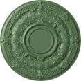 thumbnail image 1 of 33 7/8"OD x 1 3/8"P Dauphine Ceiling Medallion (Fits Canopies up to 13 1/4"), Hand-Painted Athenian Green, 1 of 6