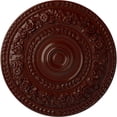thumbnail image 1 of 33 7/8"OD x 2 3/8"P Rose Ceiling Medallion (Fits Canopies up to 13 1/2"), Hand-Painted Brushed Mahogany, 1 of 5