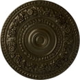 thumbnail image 1 of 33 7/8"OD x 2 3/8"P Rose Ceiling Medallion (Fits Canopies up to 13 1/2"), Hand-Painted Green Gold, 1 of 5