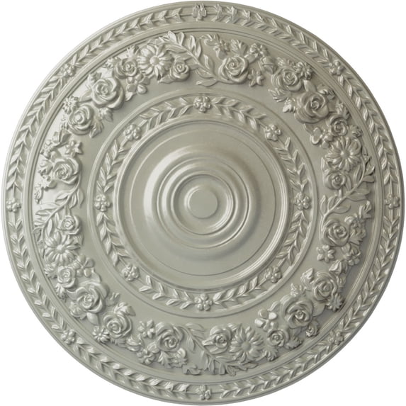33 7/8"OD x 2 3/8"P Rose Ceiling Medallion Flash Copper Finished