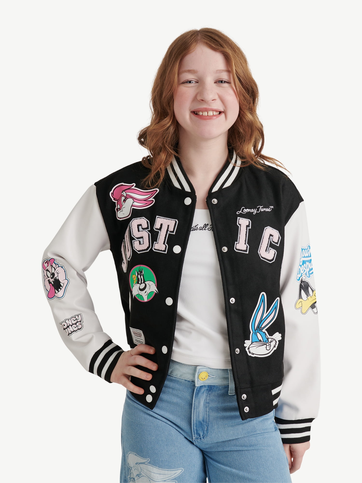 Just Like Dat REPLICA JACKET XLサイズ Justice Girls Ring Pop Bazooka Collab Denim Jacket, Sizes XS
