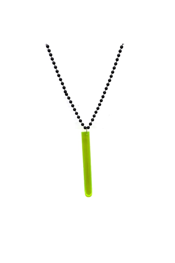 33" 7mm Black with Neon Test Tube Glass