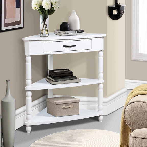 33.8'' Corner Table with Easy Assembly Feature / Saves Space in Small Apartments