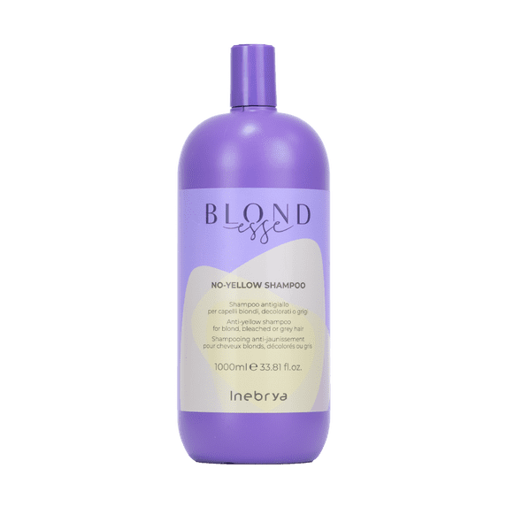 33.8 oz , Inebrya Blondesse No Yellow Shampoo , Hair Beauty Product - Pack of 1 w/ Sleek Pin Comb