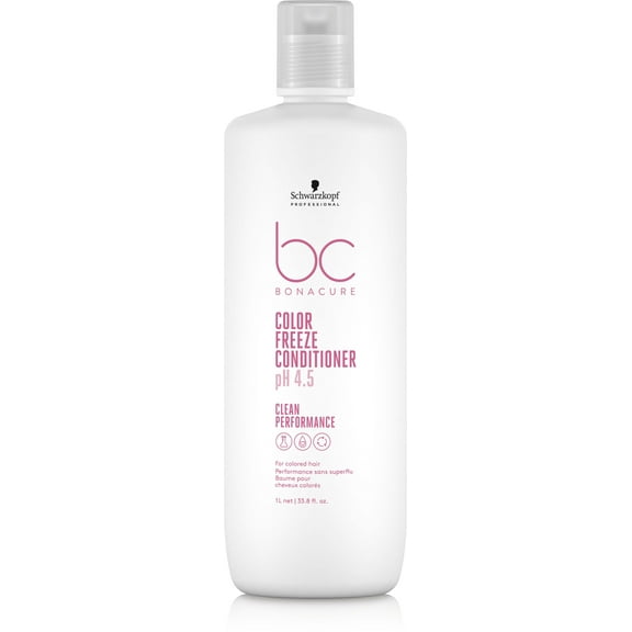 33.8 oz , Schwarzkopf BC Bonacure Color Freeze Conditioner pH 4.5 Clean Performance , Hair Beauty Product - Pack of 1 w/ Sleek Pin Comb