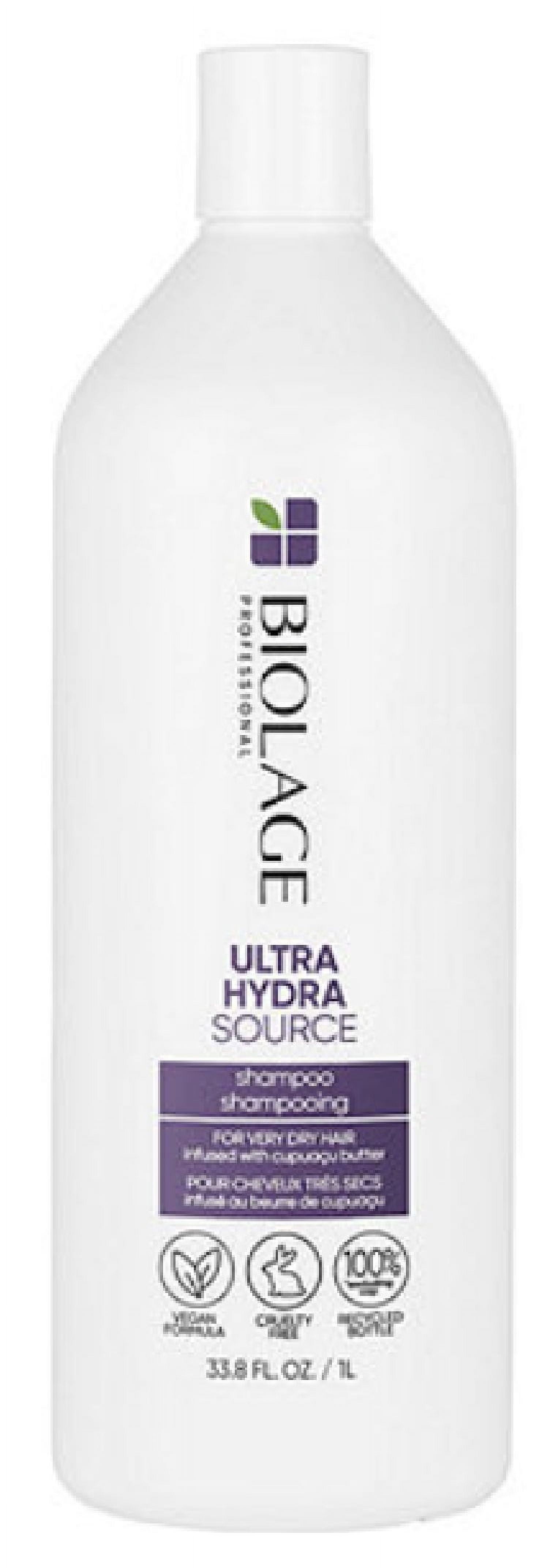 33.8 oz / liter , Matrix Biolage ULTRA HYDRA SOURCE Shampoo for Very Dry Hair hair beauty, Pack of 1 w/ Sleekshop Pink Comb
