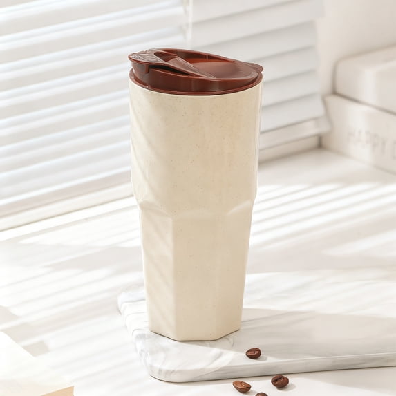 33.8oz Portable Coffee Cup, Spill Proof and Drop Resistant Plastic Travel Mug with Lid, Suitable for Car, Outdoor, And Daily Use, 7.87 Inches Height, BPA Free and Easy to Clean