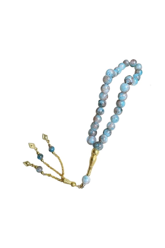 33 Bead Rosary Bracelet Glass Tasbih for and Mindfulness in Men and Women Beads