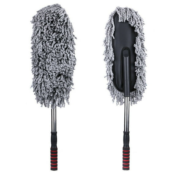 33" Car Wash Brush with Extendable Handle, Microfiber Vehicle Cleaning Mop, Multifunction Automotive Clean Tool for Cars SUV RV Window Home Use