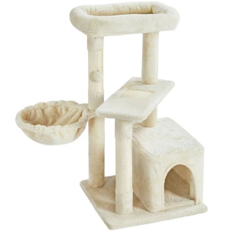 33'' Cat Tree Condo Scratching Post Tower Beige