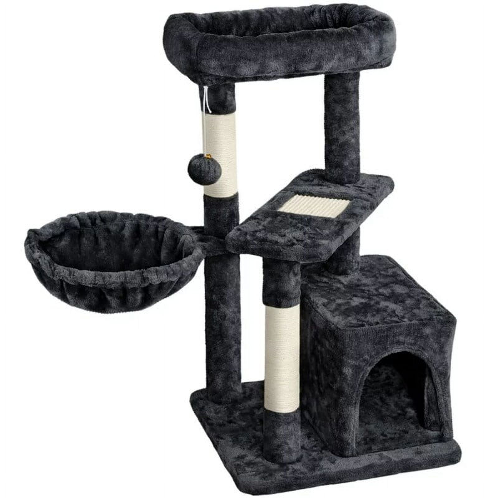 33'' Cat Tree Condo Scratching Post Tower Black