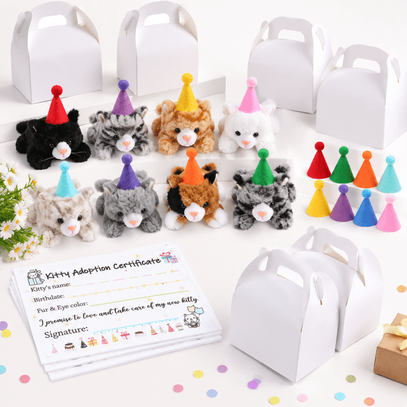 33 Cats For Adoption Party Favors With Hats 8