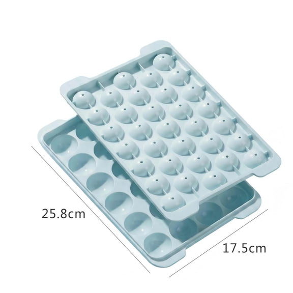 33-Cavity Round Ice Cube Mold, Large Creative Ice Ball Maker, Household Ice Tray for Round Ice Making