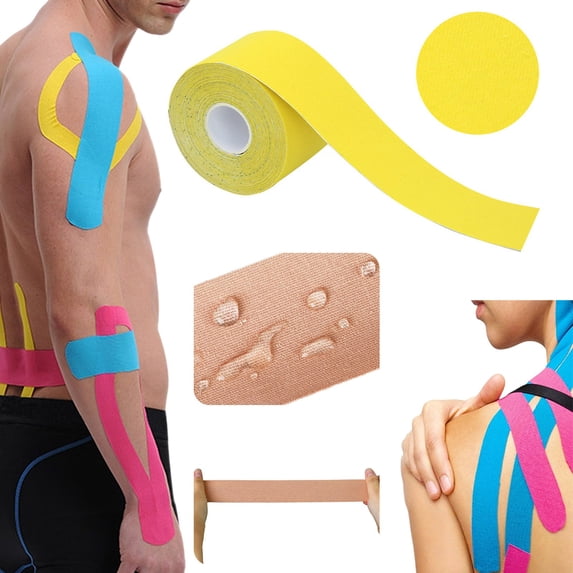 33 Colors Decorative & Functional Athletic Tape Breathable Sports Tape Easy Tear No Residue for Joint Support Wrist Ankle Knee Protection Sports Injury Prevention Daily Training Use