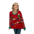 thumbnail image 1 of 33 Degrees Women's Feliz Navidad Sequin Christmas Sweater, Sizes XS-XXL, 1 of 7