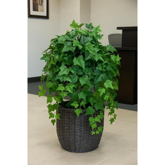 33" English Ivy Bush – Artificial Ivy Plant with 157 Leaves for Hanging Baskets, Planters