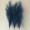 thumbnail image 1 of 33" Faux Pampas Grass Large Tall Fluffy Artificial Fake Flower Boho Decor for Vase Filler Farmhouse Home Wedding Decor, Faux Pompous Grass(Blue), 1 of 7