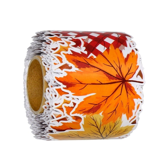 33 Feet Fall Maple Leaf Border Roll Autumn Colorful Leaf Trim Sticker Bulletin Board Strip For Classroom Seasonal Scene Layout