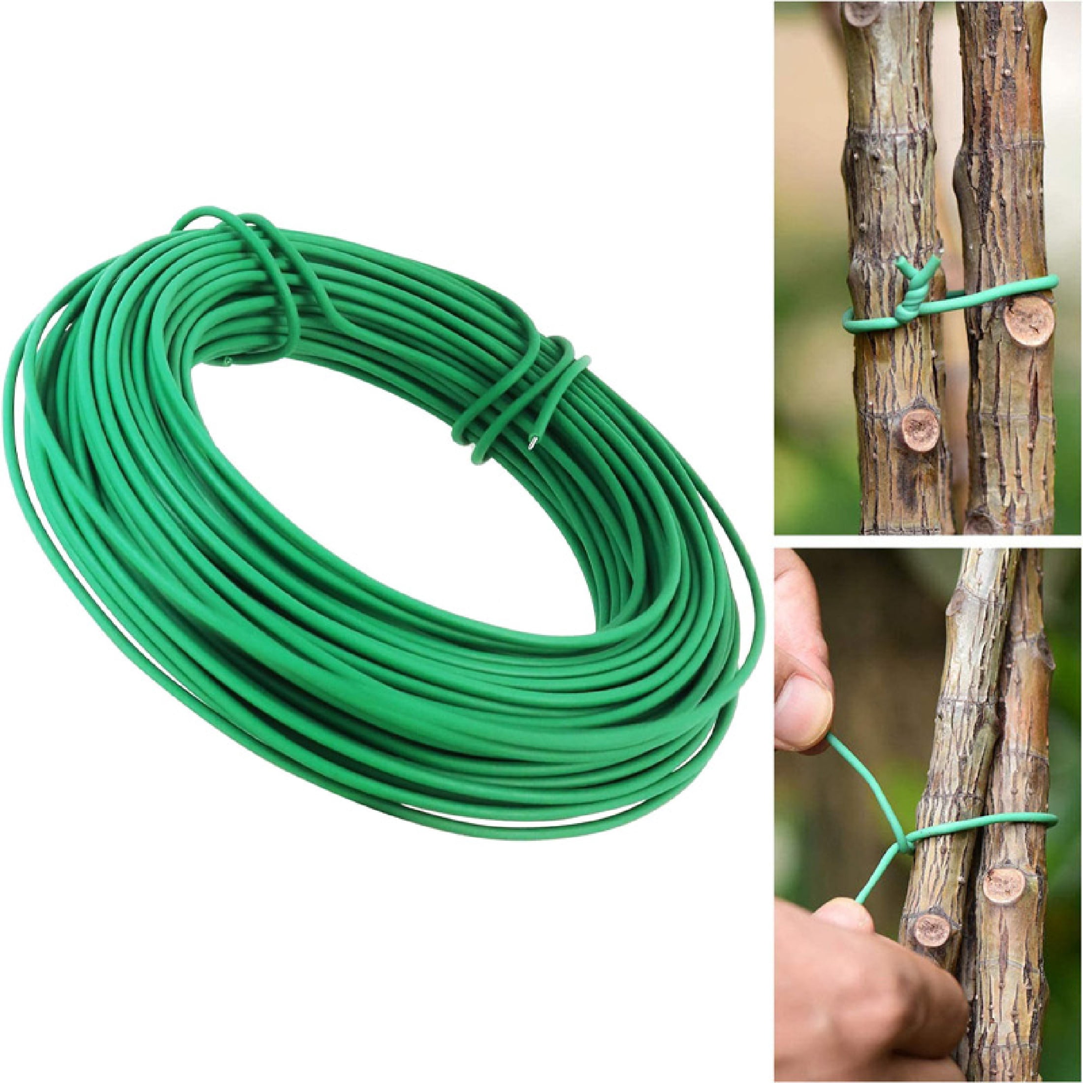 Wire Planting Ropes Green Soft Plant Tie,Bexikou 33 Feet 2.5mm Flexible Twist Garden Wire ...