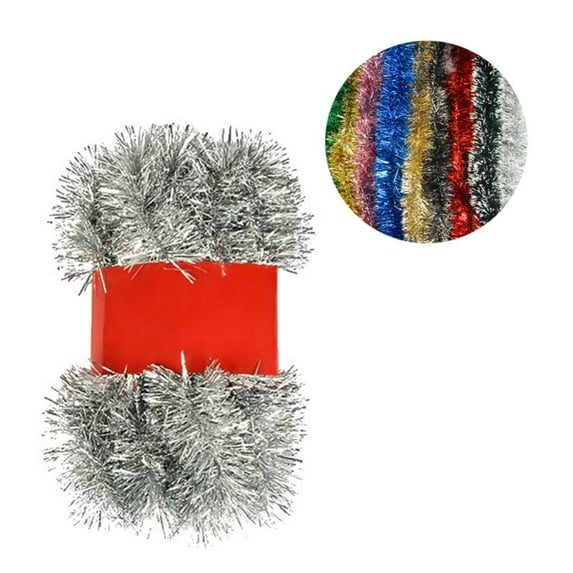 33 Foot Tinsel Garland for Christmas Decorations - Non-Lit Holiday Decor for Outdoor Indoor Use, Home Garden Artificial Tinsel Garland, Wedding Party Decorations