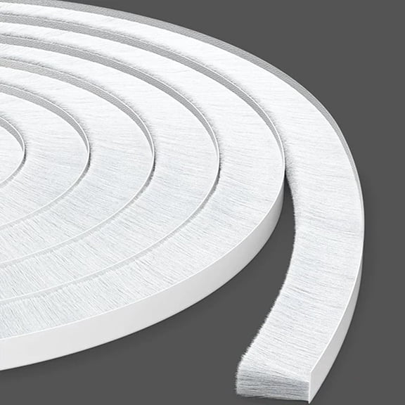 33 Ft Strong Adhesive Brush Weather Stripping for Sliding Windows and Door Frames-Seal Strip for Soundproofing,Waterproof,and Windproof-Durable and Wear Resistant,0.6 Thick