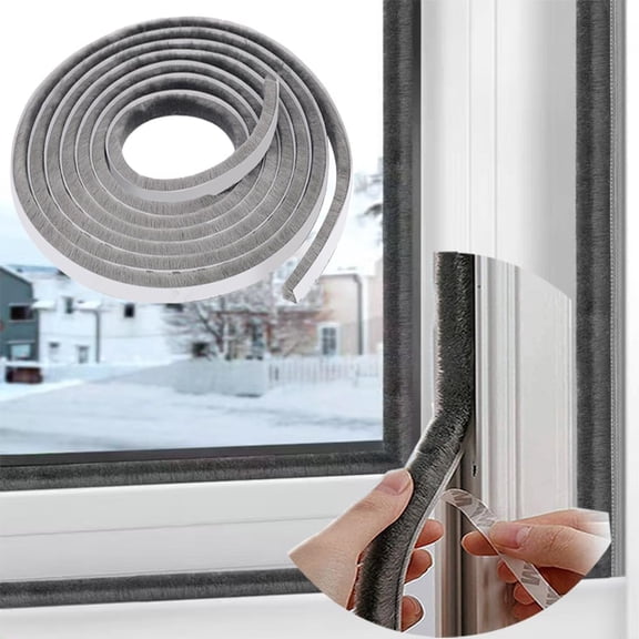 33 Ft Window Weather Stripping Door Seal Strip,Soundproofing Frame Winter Insulation Tape, Windproof /Dustproof Inserts, Gap Filler Light Blocker, Strong Stickiness, 0.35''Wide x 0.2"Thick