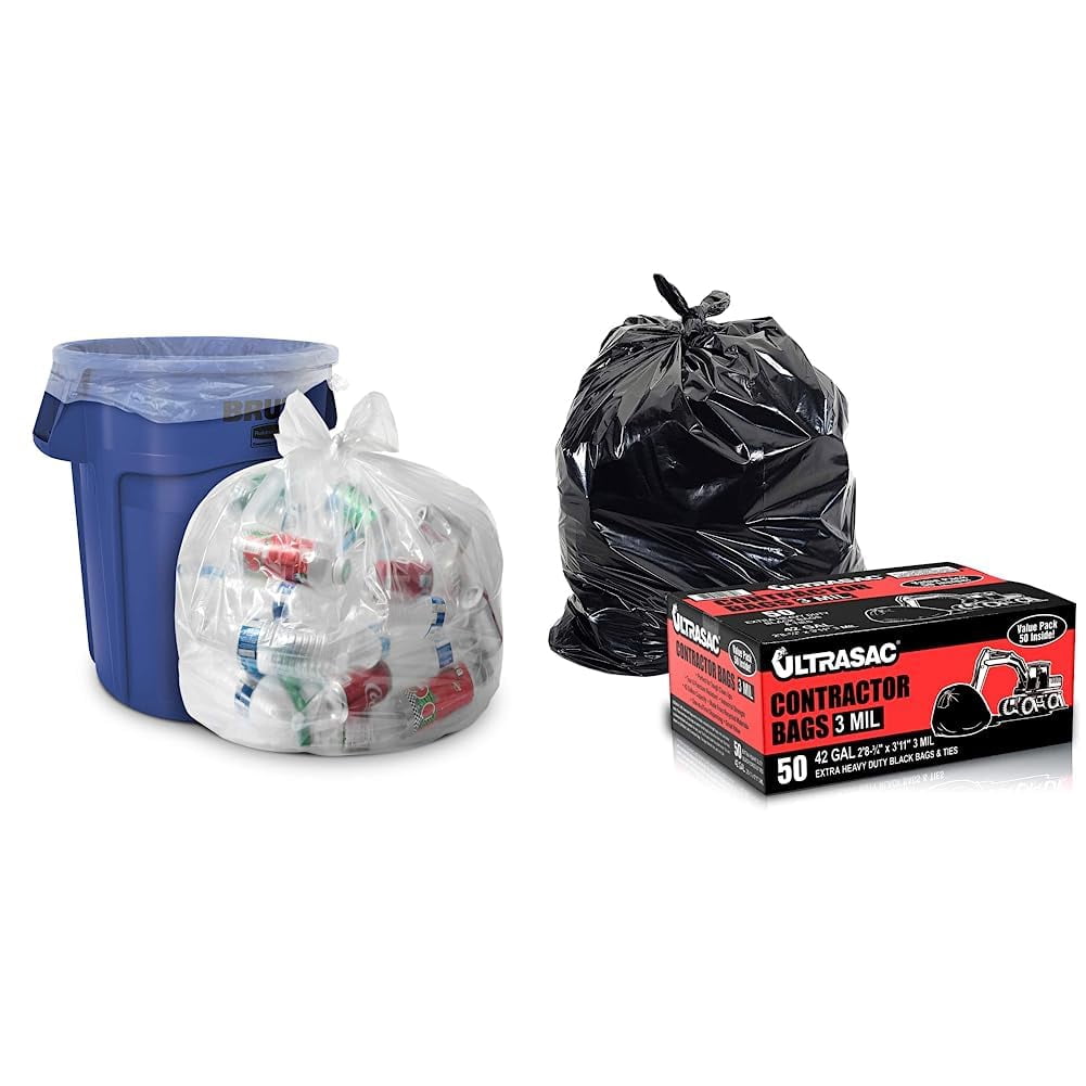 33 Gallon Clear Trash Bags 33 Inch X 39 Inch 1.5 MIL (Eq) CSR