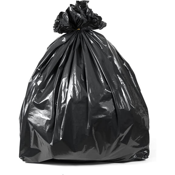 33 Gallon Extra Heavy Duty Trash Can Liners | BLACK, 1.5 Mil (100 Count), Home and Commercial Use