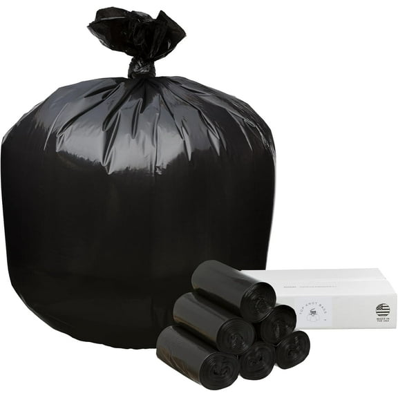 33 Gallon Garbage Trash Bag 33X39" 1.2 Mil Black 150 Count Can Liner Bulk 30 Gallon 31 Gallon 32 Gallon 34 Gallon 35 Gallon Made in USA