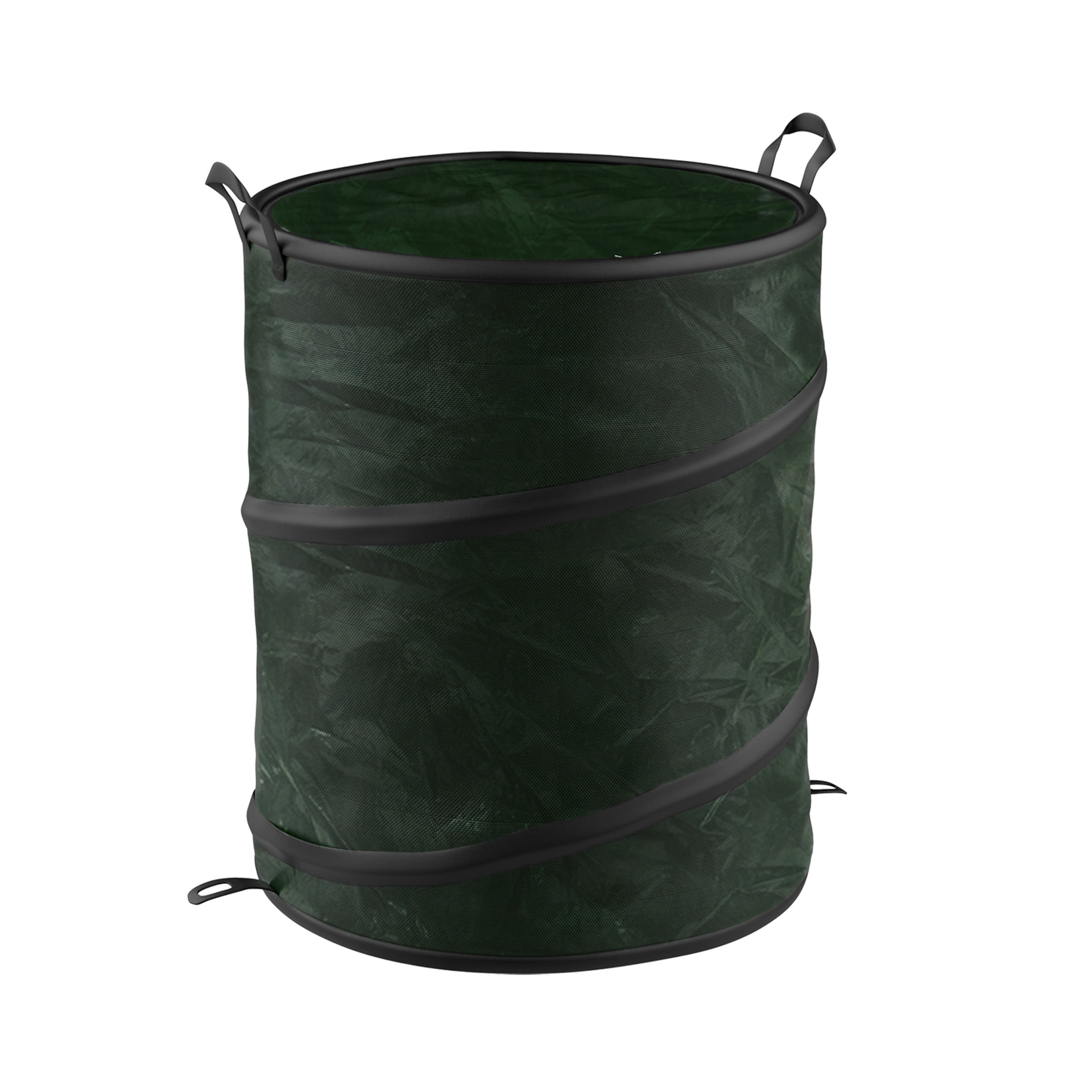 33 Gallon Nature Series Green Trash Can w/Anchor and Pole Kit (Leaves  Design)