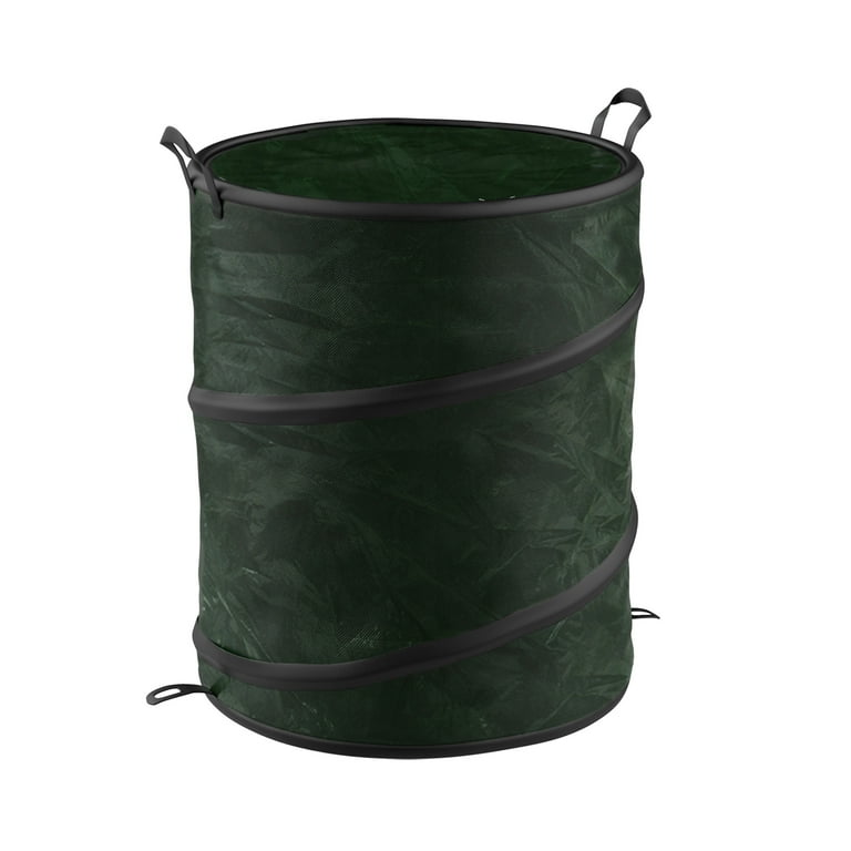 33-Gallon Outdoor Pop-Up Garbage Can - Collapsible Trash Can and