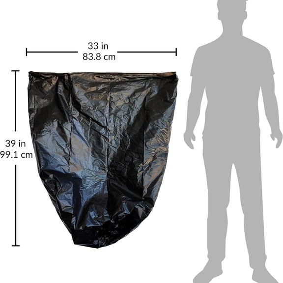 33 Gallon Trash Bags | 150 Count Bulk | Black | Eco-Friendly | Made from Recycled Material